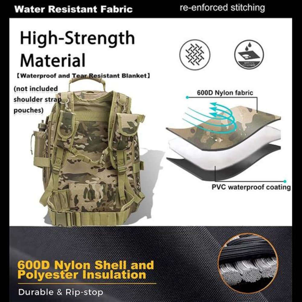 Men Backpack Large Capacity Military Tactical - Picture 5 of 6
